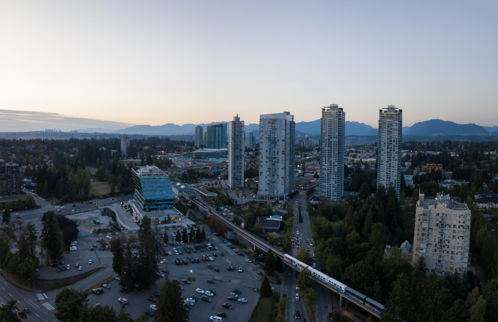Surrey Central skyline looking south